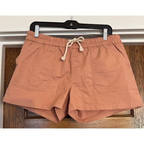 PACT Organic Cotton Drawstring Pull On Chino Shorts Sustainable Size M - Picture 1 of 5